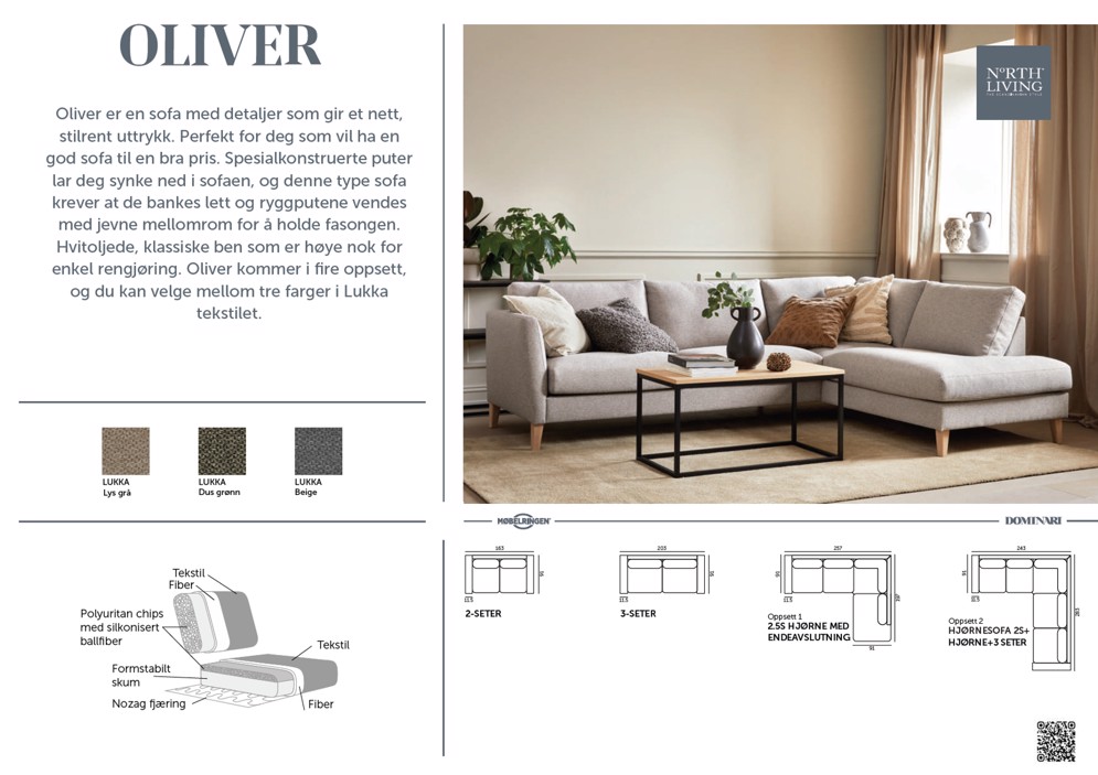 North Living Oliver sofa