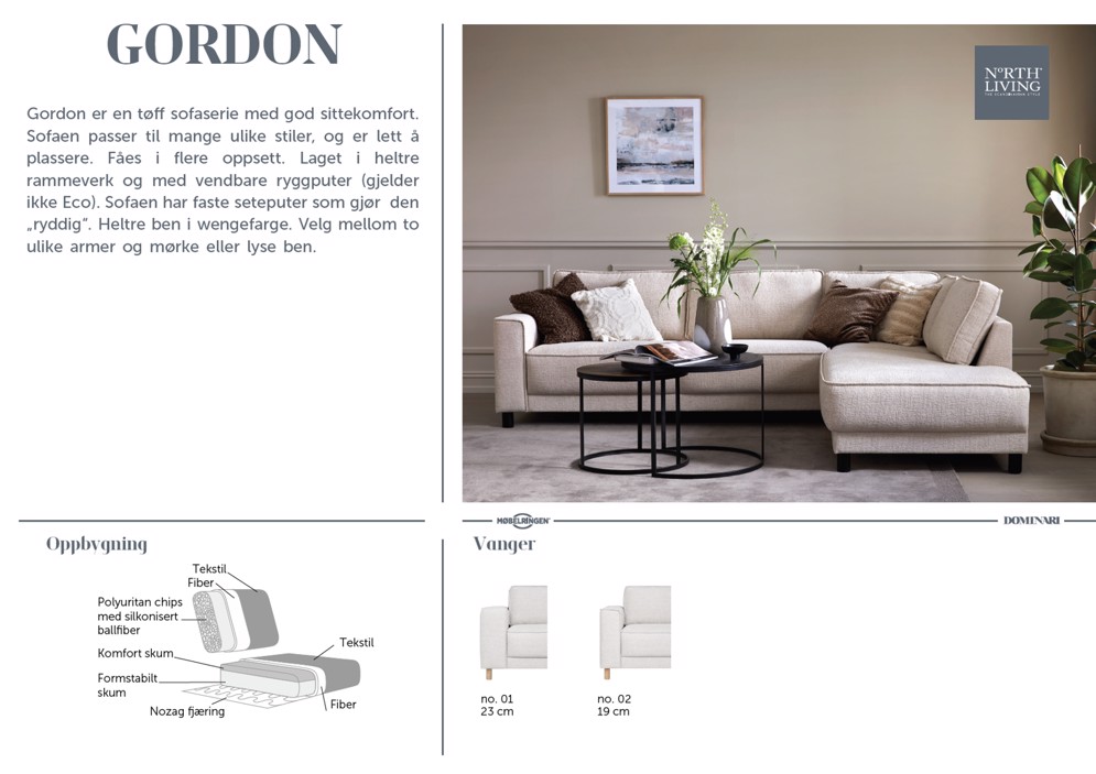 North Living Gordon sofa